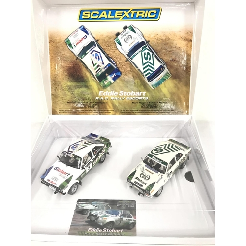 1037 - A Scalextric Eddie Stobart R.A.C. Rally Escorts Twin Pack.