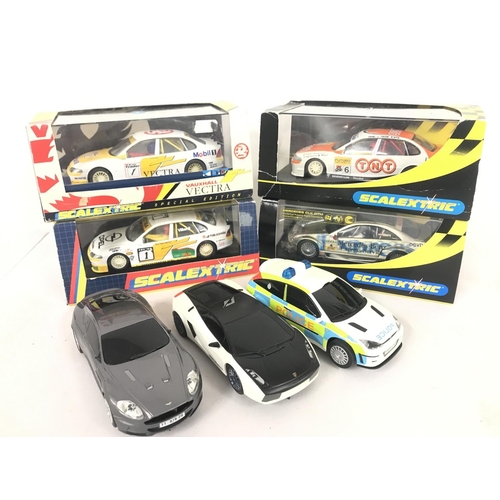 1056 - 4 X Boxed Scalextric Cars and 3 Loose. Including 2 X Opel Vectra. A Vauxhall Vectra. A Mercedes CKL ... 