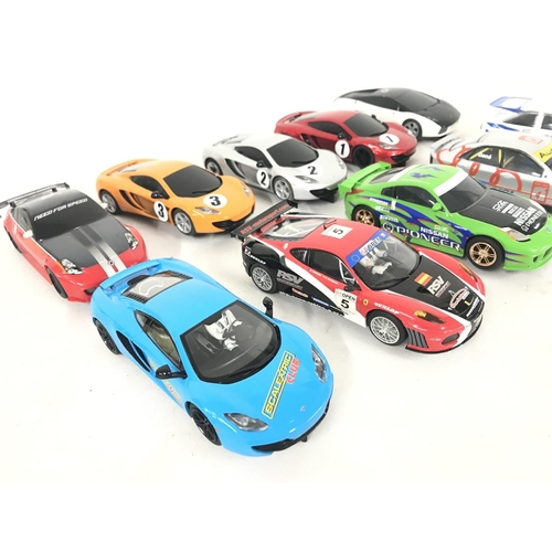 1058 - 10 X Loose Scalextric Cars including Nissan.