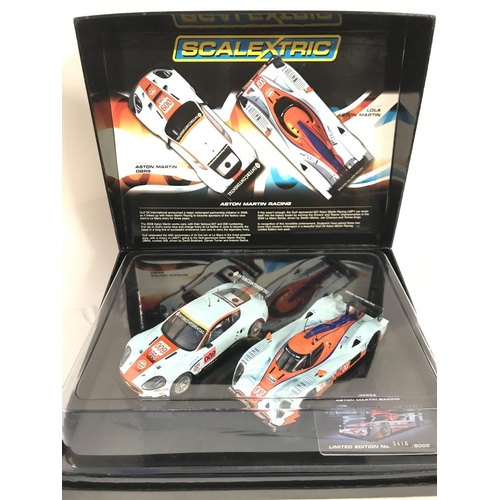 909 - A Boxed Scalextric Aston Martin Racing Twin Set.