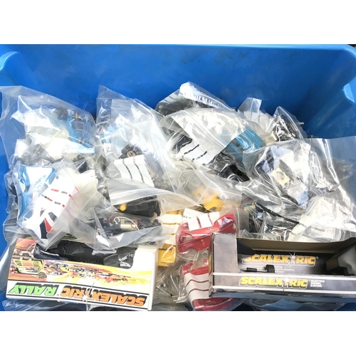 1002 - A Box Of Scalextric Cars and Parts In Various States. Ideal for Spare Parts.