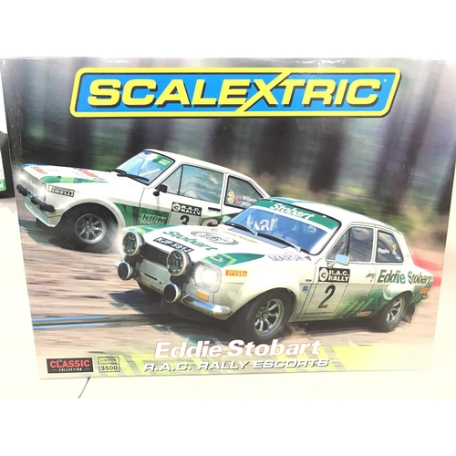 1019 - A Boxed Scalextric Eddie Stobart R.A.C. Rally Escorts Pack.