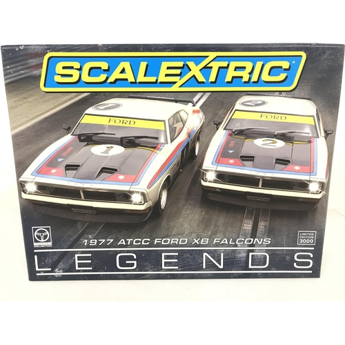 1038 - A Boxed Scalextric Legends 1977 ATCC Ford XB Falcons Set.