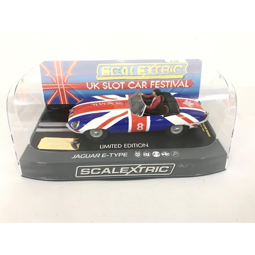 1043 - A Scalextric U.K. Slot Car Festival Jaguar E-Type. Limited to 125 models. this is model 118.