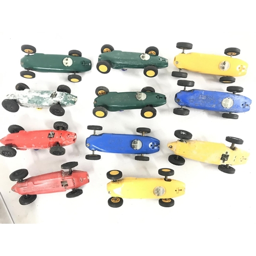 1050 - A Collection of Vintage Scalextric Cars. All Lotus 1961 and Cooper in Various States ideal for spare... 