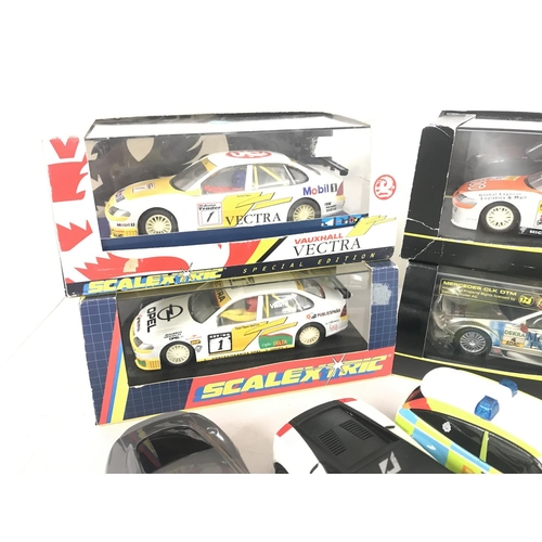 1056 - 4 X Boxed Scalextric Cars and 3 Loose. Including 2 X Opel Vectra. A Vauxhall Vectra. A Mercedes CKL ... 