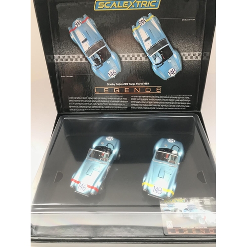 926 - A Boxed Scalextric Legends Twin Pack. A Shelby Cobra 289 and a Targa Florio.