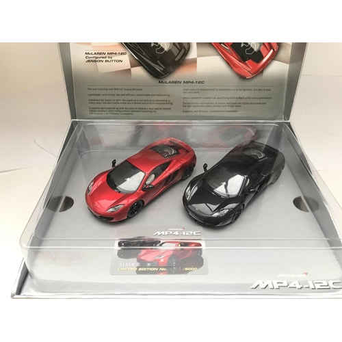 927 - A Boxed Scalextric McLaren MP4-12C Twin Set.