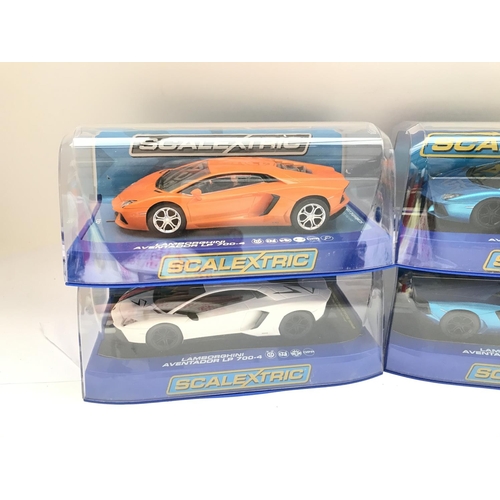 928 - 4 X Boxed Scalextric Lamborghinis LP 700-4.