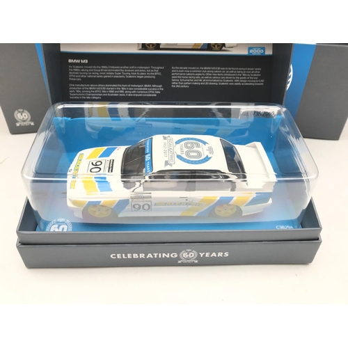 941 - 6 Boxed Scalextric Cars Celebrating 60 Years. Including BMW M3. A Lancia Stratos.a Aston Martin DBR9... 