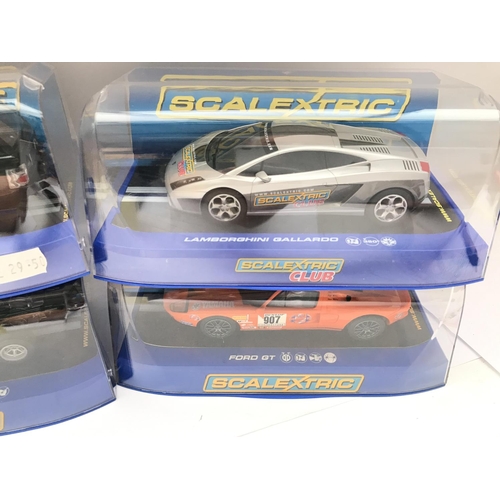 942 - 4 X Boxed Scalextric Vehicles. Including a Range Rover. A Lamborghini Gallardo.a Eagle Gurney-Weslak... 