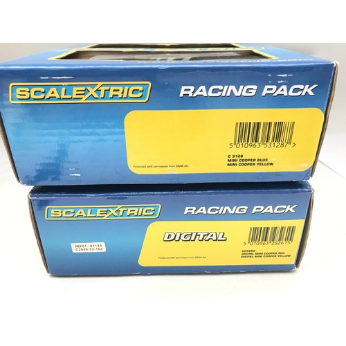 959 - 2 Boxed Scalextric Twin Racing Packs.all Minis.