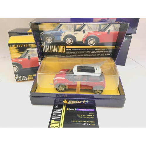 982 - 4 X Boxed Scalextric Italian Job Minis.