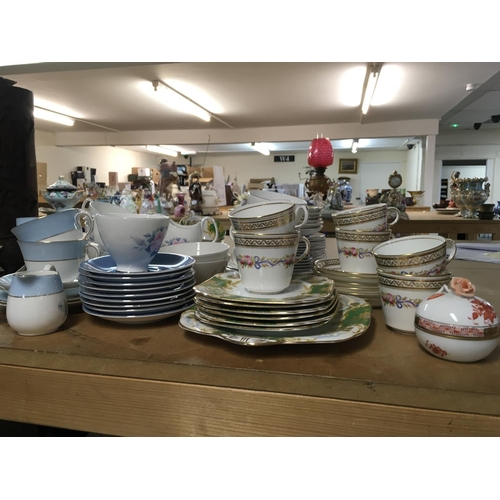 1013 - A collection of Royal Albert Sorrento, Crown Staffordshire, Lawleys cups and saucers. This lot canno... 