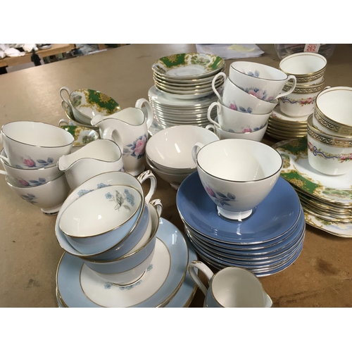 1013 - A collection of Royal Albert Sorrento, Crown Staffordshire, Lawleys cups and saucers. This lot canno... 