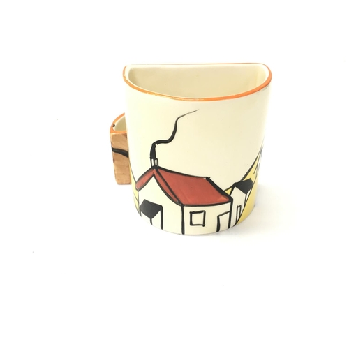 1098 - A Clarice Cliff Cigarette holder possibly red roof pattern.