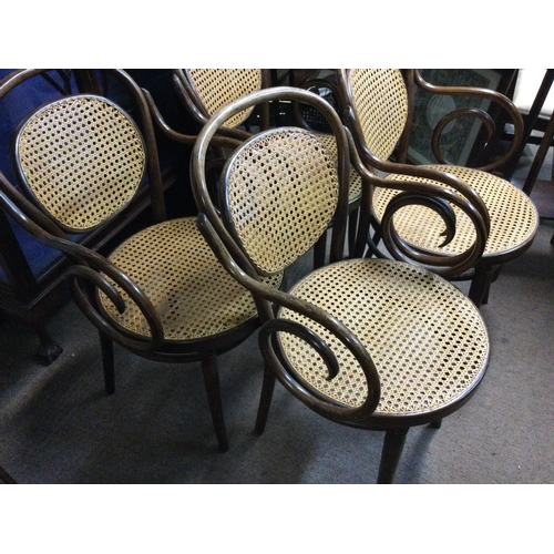 1281 - Four bentwood chairs.