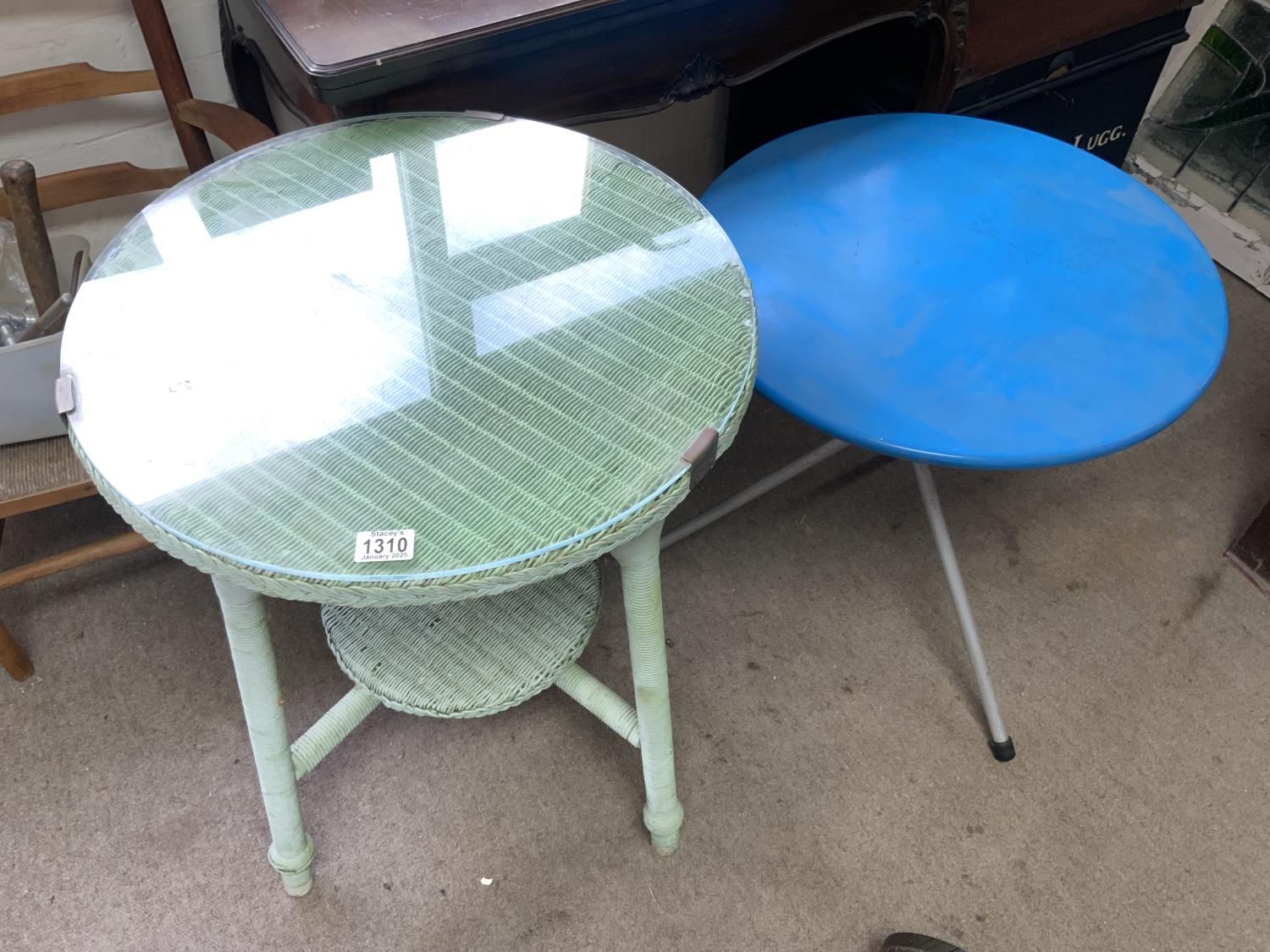 2 vintage garden tables.