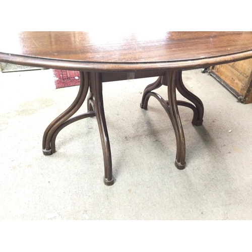 1317 - A bentwood table which is 145cm long.