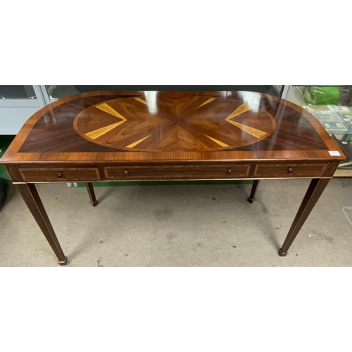 1340 - A Rosewood Veneered console table, 130cm x 54.5cm x 77cm