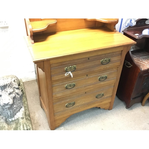 1391 - A walnut dressing table 92 wide 48 deep 174 cm tall.