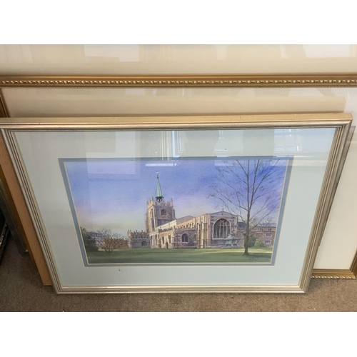 1538 - Fred Hines dated 1894 Watercolour, landscape farm view 79cm x 62cm, Hamilton Chapman harbour scene d... 