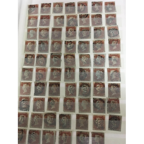 1707 - A Comprehensive collection of Victorian 1d penny red stamps in a blue album good presentation each s... 