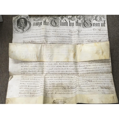 1715 - A 1773 King George III Vellum document with the great seal of the realm, Wexford related