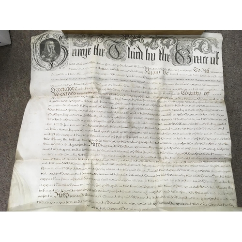 1715 - A 1773 King George III Vellum document with the great seal of the realm, Wexford related