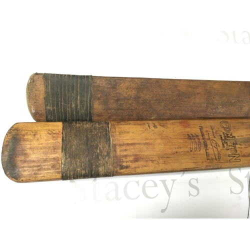 1819 - Two vintage cricket bats. Postage D