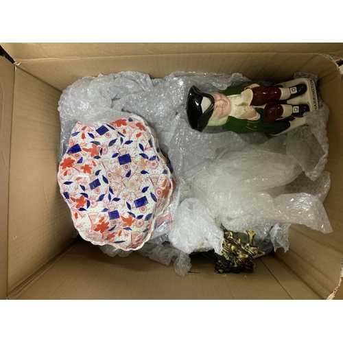 1964 - 3 boxes of various ceramics and odds.