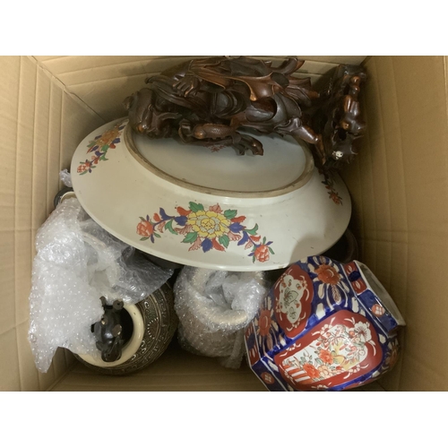 1970 - 4 boxes of varied ceramics