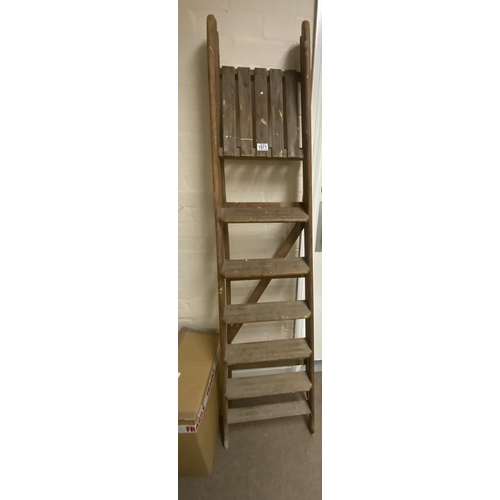 1971 - Vintage wooden decorators ladders.195cm.