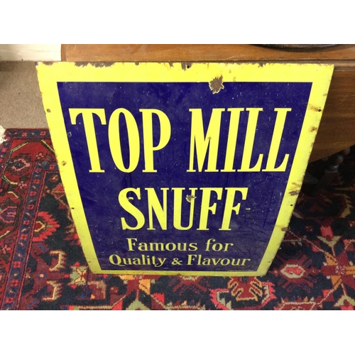 1998 - A large enamel Top Mill Snuff sign.