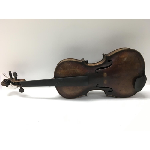 2000 - Two cased vintage violins including a stradivarius Copy, both violins in need of restoration. Postag... 