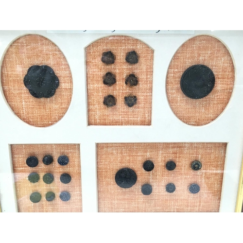 2003 - A cased presentation of 19th/ early 20th century metal detector found buttons. This lot can be poste... 