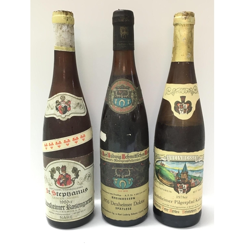 2015 - A collection of vintage German wine including a bottle of 1980 St Stephanus Rudesheimer Rosengarten,... 
