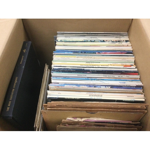 2016 - A box of records comprising LPs, 78s and 7