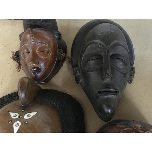 841 - Four African tribal masks