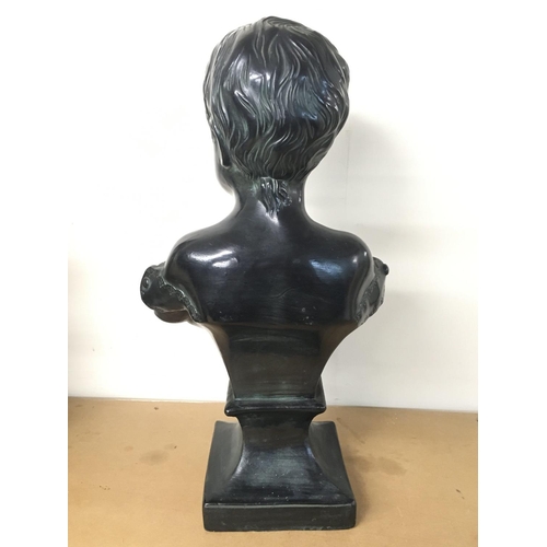 770 - A vintage Victorian style plaster bust of a young child in a corset, tall. 51cm tall Postage categor... 