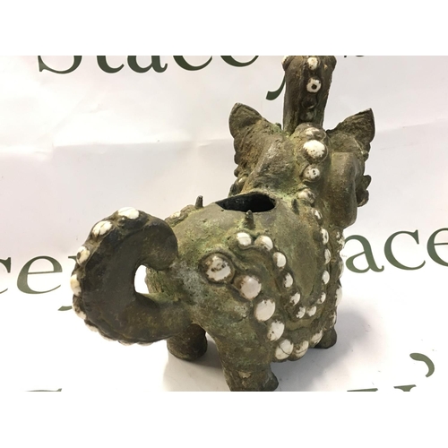 928 - An Asian elephant bronze censer , 19cm tall . Postage category B