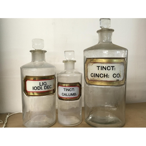 991 - Glass Chemist / apothecary bottles