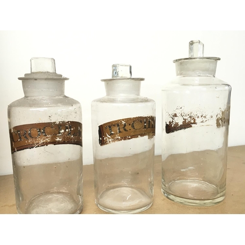 994 - Collection of Clear chemist/apothecary bottles