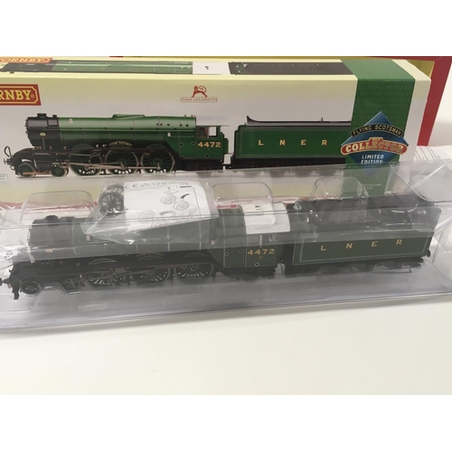 109 - A boxed Hornby model locomotive Flying Scotsman with tender R3250. A limited edition of 500. DCC rea... 