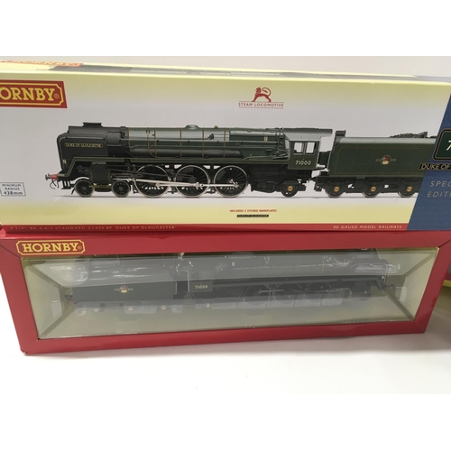 111 - Two boxed Hornby model locomotives R3191 special edition Standard Class 8P Duke of Gloucester DCC re... 