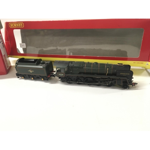 111 - Two boxed Hornby model locomotives R3191 special edition Standard Class 8P Duke of Gloucester DCC re... 