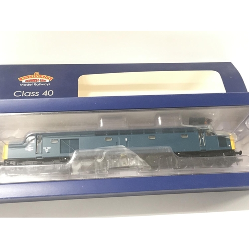 113 - Boxed model Class 40 locomotive by Bachmann no.32..484. BR blue. DCC 00gauge