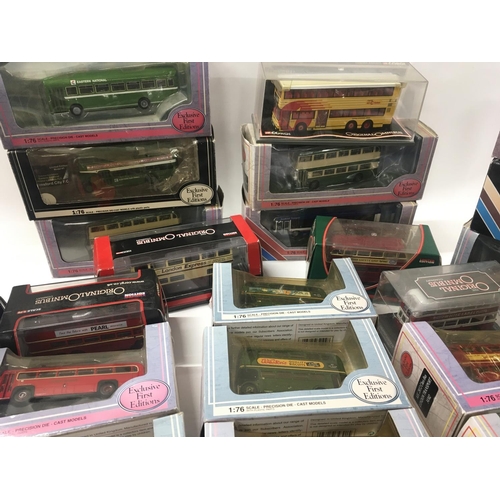 120 - A collection of boxed model buses in excess of 30 pieces by Corgi..EFE..etc