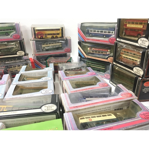 120 - A collection of boxed model buses in excess of 30 pieces by Corgi..EFE..etc