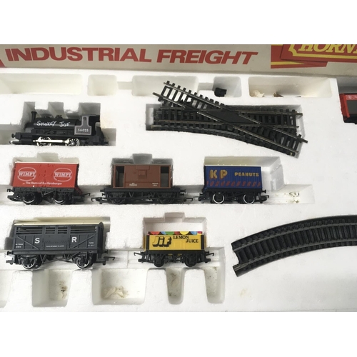 126 - A boxed Hornby train set no R868. Industrial freight 00gauge. Incomplete